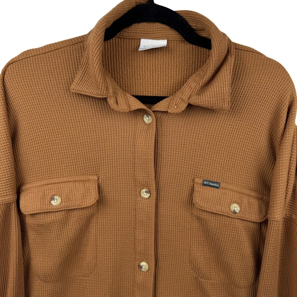 Columbia Women's Holly Hideaway™ Waffle Shirt Jacket Large Hiking Outdoor Cabin - Picture 8 of 13